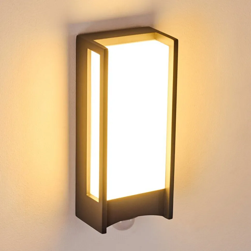 Applique Murale D'Exterieur Skove Led Anthracite, 1 Lumiere, Detecteur De Mouvement