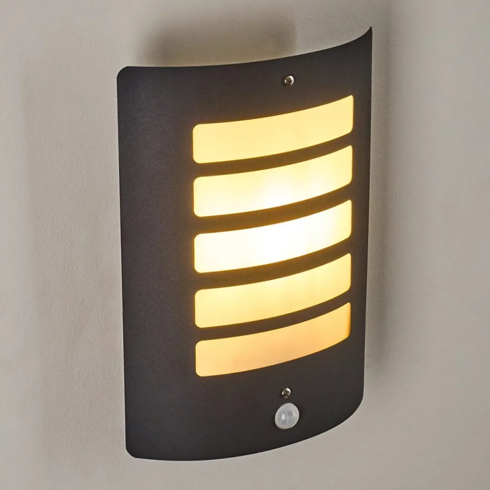 Applique Murale D'Exterieur Alslev Anthracite, 1 Lumiere, Detecteur De Mouvement