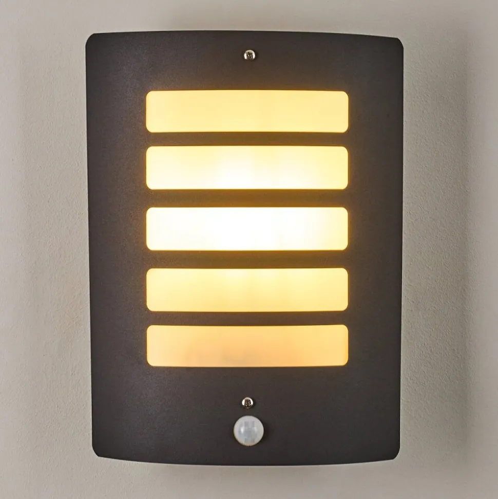 Applique Murale D'Exterieur Alslev Anthracite, 1 Lumiere, Detecteur De Mouvement