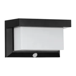 Applique Murale D'Exterieur Eglo Z_Solar Led Noir, 32 Lumieres, Detecteur De Mouvement