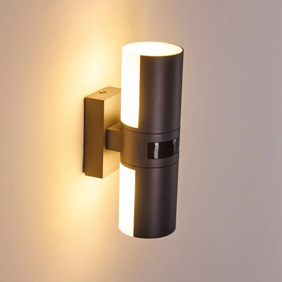 Applique Murale D'Exterieur Baulund Led Anthracite, 1 Lumiere, Detecteur De Mouvement