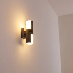 Applique Murale D'Exterieur Baulund Led Anthracite, 1 Lumiere, Detecteur De Mouvement