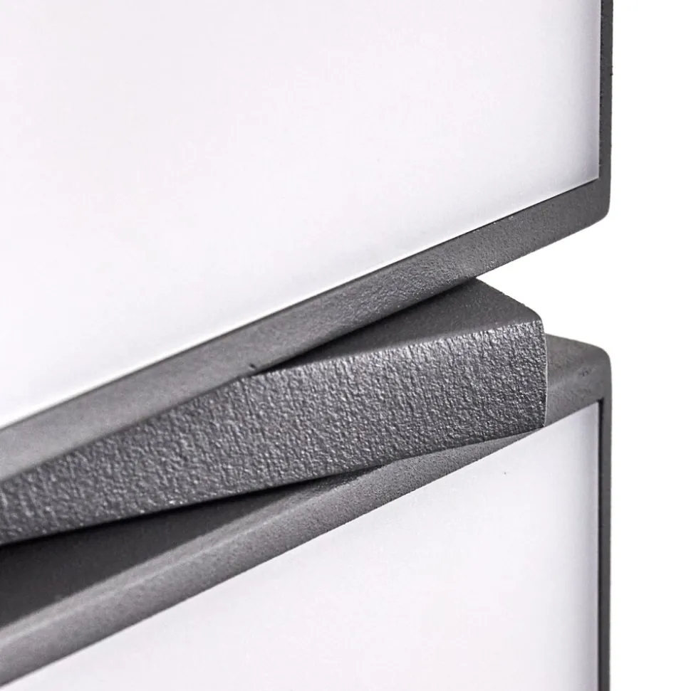 Applique Murale D'Exterieur Swanek Led Anthracite, 2 Lumieres