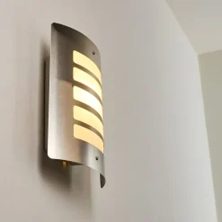 Applique Murale D'Exterieur Alslev Acier Inoxydable, 1 Lumiere