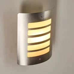 Applique Murale D'Exterieur Alslev Acier Inoxydable, 1 Lumiere