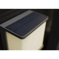 Applique Murale D'Exterieur Lutec Doblo Led Anthracite, 1 Lumiere, Detecteur De Mouvement