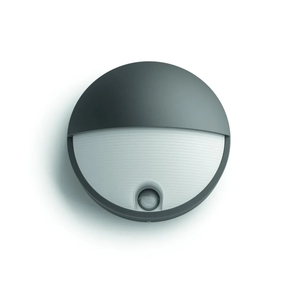 Applique Murale D'Exterieur Philips Capricorn Led Anthracite, 1 Lumiere, Detecteur De Mouvement