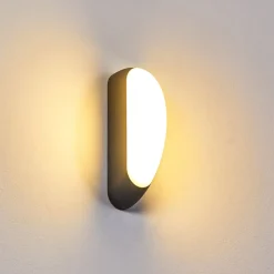 Applique Murale D'Exterieur Arvier Led Noir, 1 Lumiere