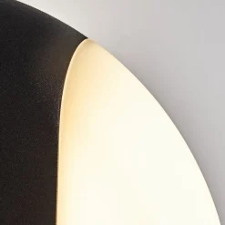 Applique Murale D'Exterieur Arvier Led Noir, 1 Lumiere