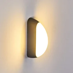 Applique Murale D'Exterieur Arvier Led Noir, 1 Lumiere