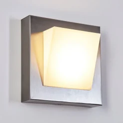 Applique Murale D'Exterieur Stearns Led Nickel Mat, 1 Lumiere
