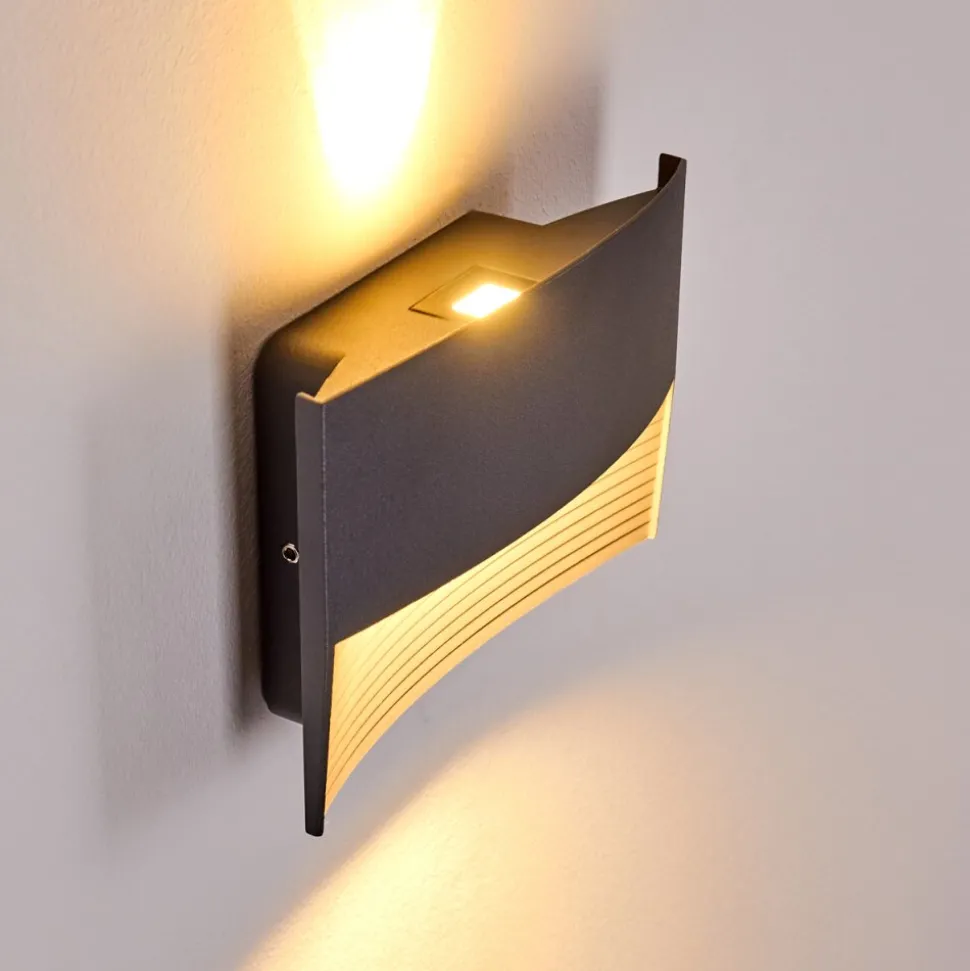 Applique Murale D'Exterieur Romo Led Anthracite, 1 Lumiere