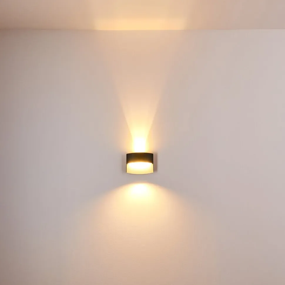 Applique Murale D'Exterieur Romo Led Anthracite, 1 Lumiere