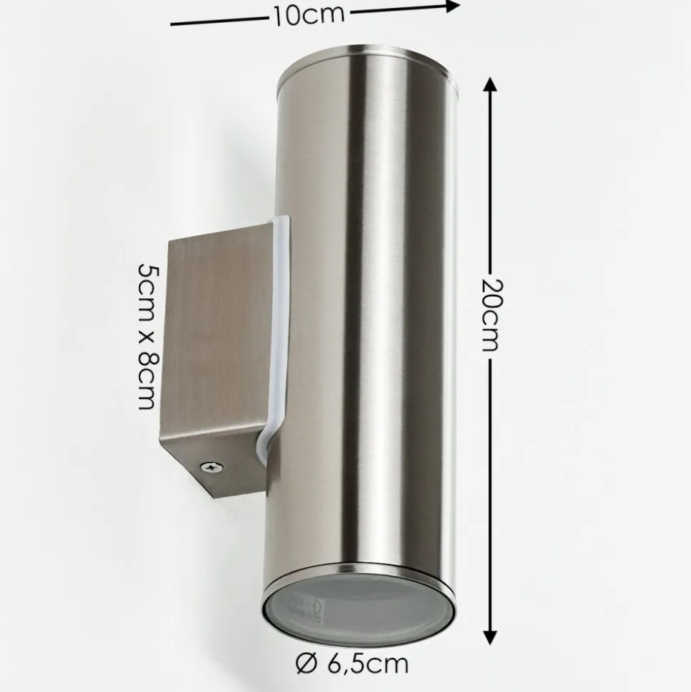 Applique Murale D'Exterieur Brachy Led Acier Inoxydable, 2 Lumieres