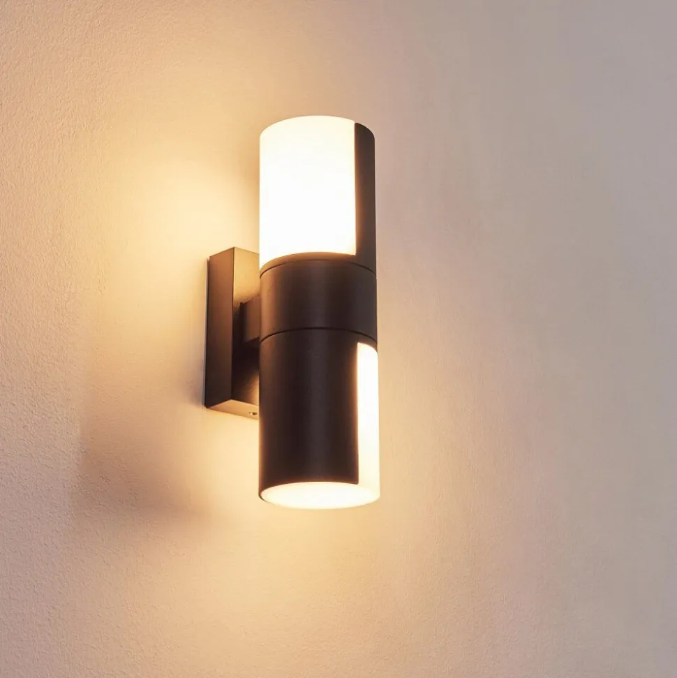 Applique Murale D'Exterieur Baulund Led Noir, 1 Lumiere