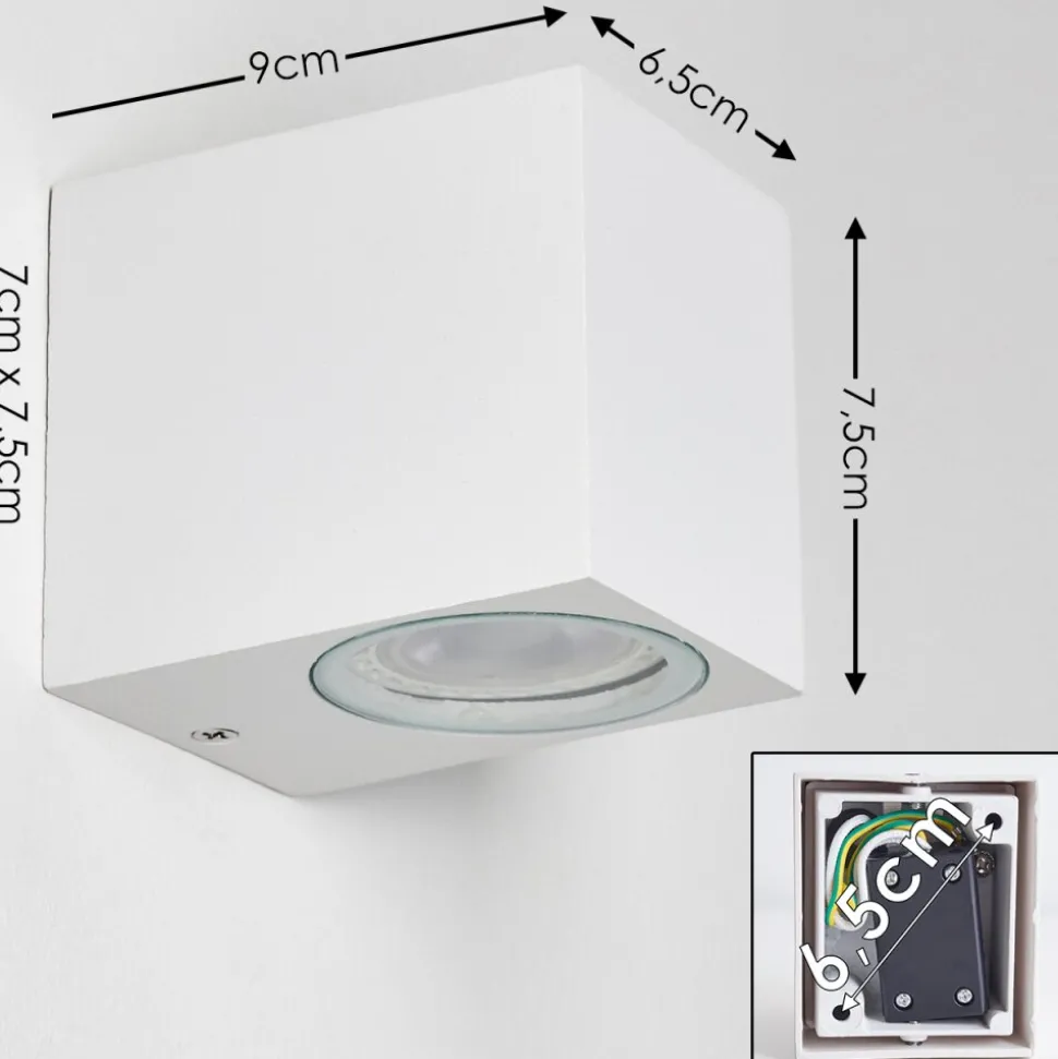 Applique Murale D'Exterieur Nordborg Led Blanc, 1 Lumiere
