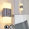 Applique Murale D'Exterieur Belerda Led Anthracite, 2 Lumieres, Detecteur De Mouvement