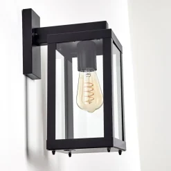Applique Murale D'Exterieur Tieva Noir, 1 Lumiere