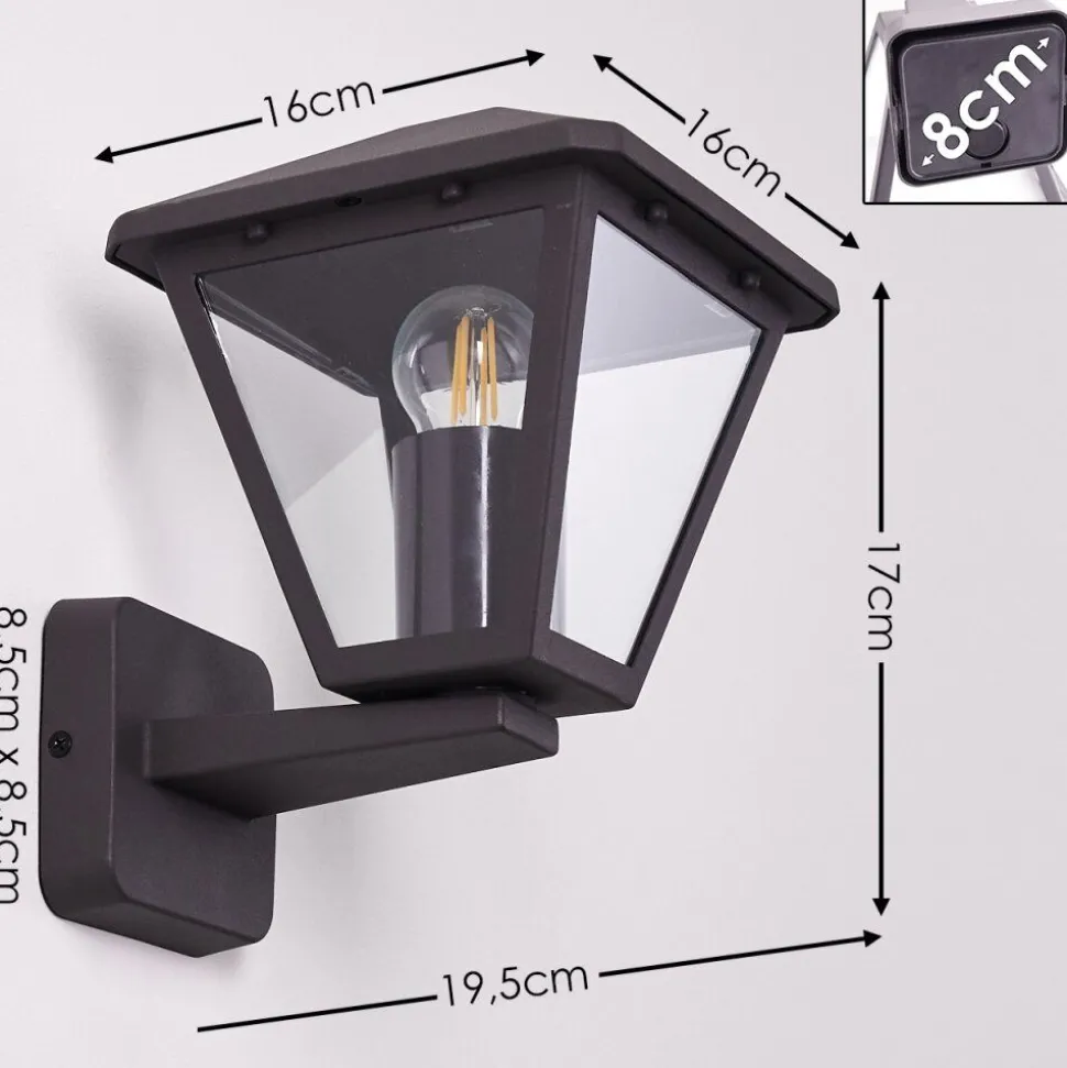 Applique Murale D'Exterieur Malmberget Anthracite, 1 Lumiere