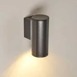 Applique Murale D'Exterieur Brachy Led Noir, 2 Lumieres