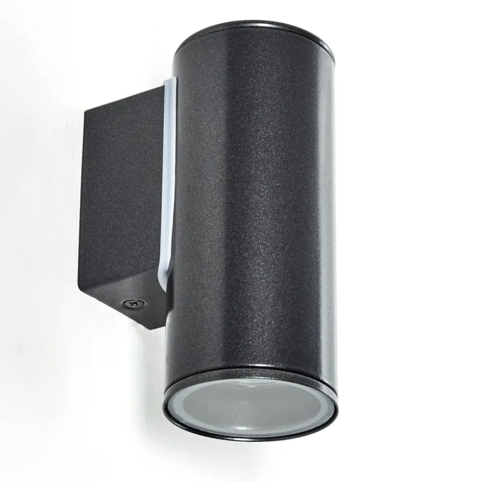 Applique Murale D'Exterieur Brachy Led Noir, 2 Lumieres