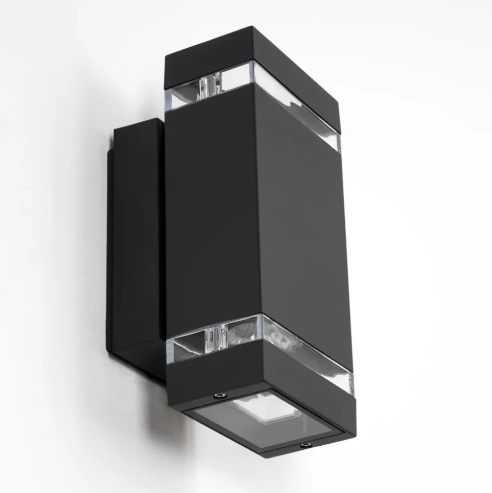 Applique Murale D'Exterieur Edevik Anthracite, 2 Lumieres