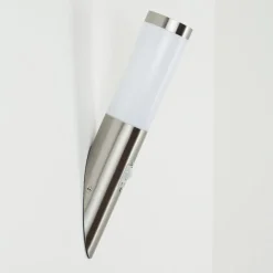 Applique Murale D'Exterieur Sessa Nickel Mat, 1 Lumiere, Detecteur De Mouvement