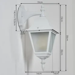 Applique Murale D'Exterieur Naofe Blanc, 1 Lumiere