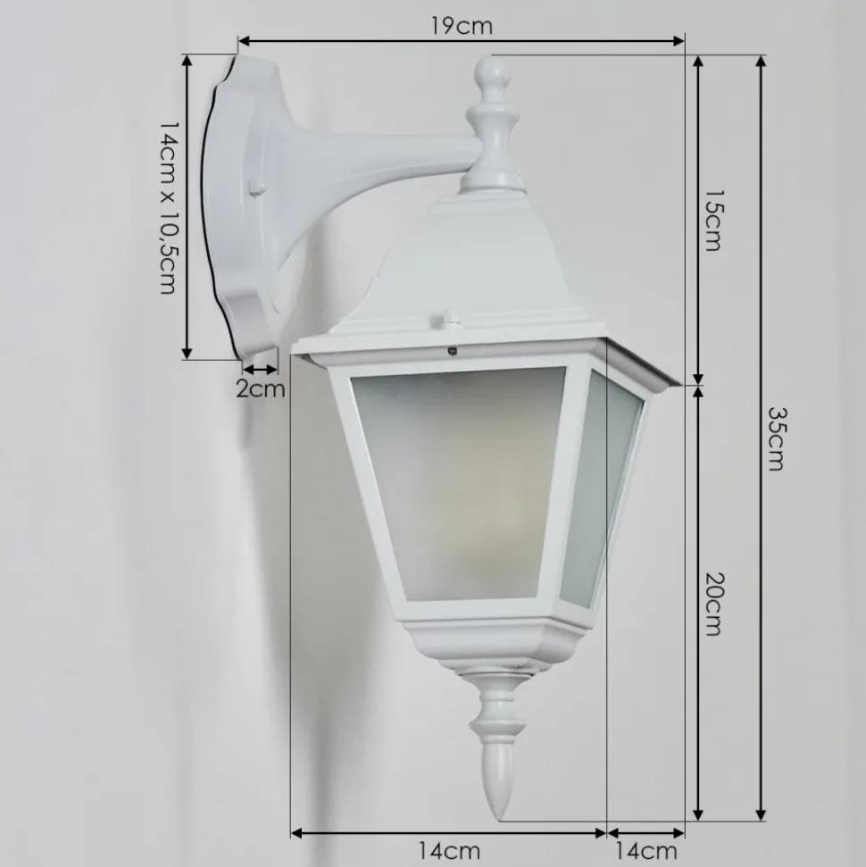 Applique Murale D'Exterieur Naofe Blanc, 1 Lumiere