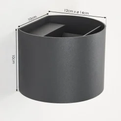 Applique Murale D'Exterieur Tamarin Led Anthracite, 2 Lumieres