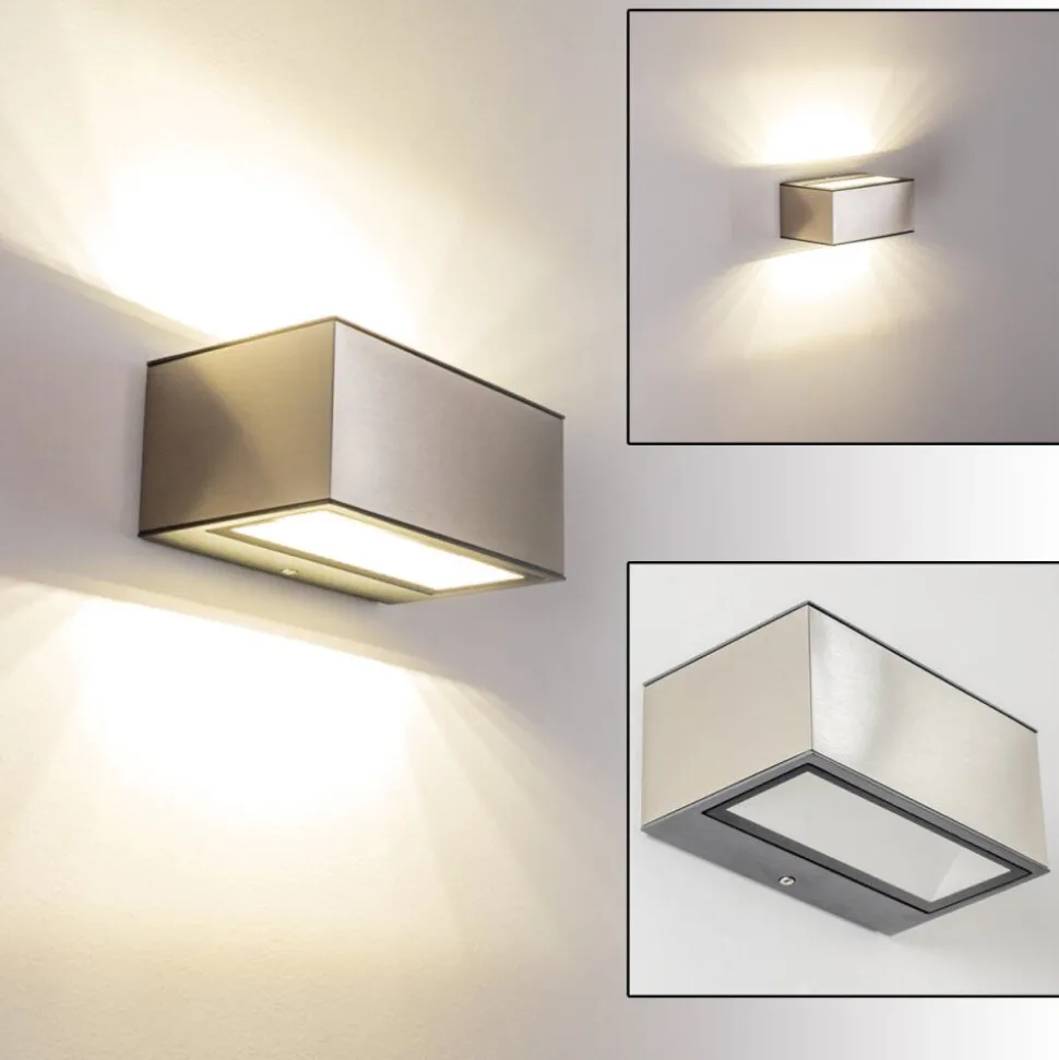 Applique Murale D'Exterieur Spider Led Acier Inoxydable, 1 Lumiere