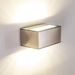 Applique Murale D'Exterieur Spider Led Acier Inoxydable, 1 Lumiere