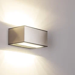 Applique Murale D'Exterieur Spider Led Acier Inoxydable, 1 Lumiere