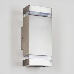 Applique Murale D'Exterieur Edevik Nickel Mat, 2 Lumieres
