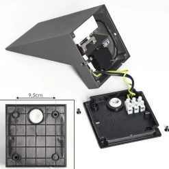 Applique Murale D'Exterieur Matlava Led Anthracite, Blanc, 1 Lumiere, Detecteur De Mouvement