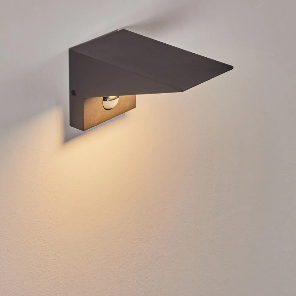 Applique Murale D'Exterieur Matlava Led Anthracite, Blanc, 1 Lumiere, Detecteur De Mouvement