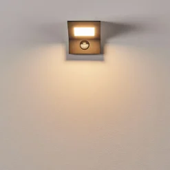 Applique Murale D'Exterieur Matlava Led Anthracite, Blanc, 1 Lumiere, Detecteur De Mouvement