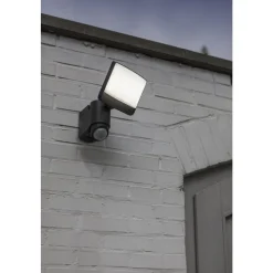 Applique Murale D'Exterieur Lutec Sunshine Led Anthracite, 1 Lumiere, Detecteur De Mouvement