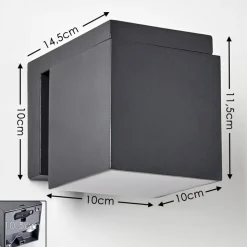 Applique Murale D'Exterieur Swanek Led Anthracite, 1 Lumiere