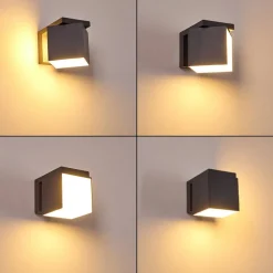 Applique Murale D'Exterieur Swanek Led Anthracite, 1 Lumiere