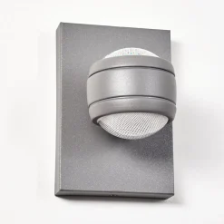 Applique Murale D'Exterieur Arsego Led Gris, 2 Lumieres