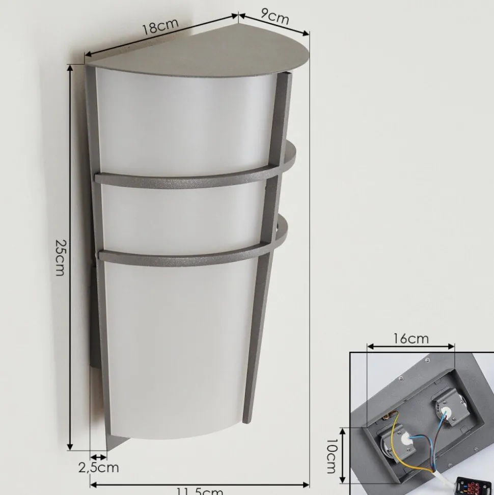 Applique Murale D'Exterieur Lamarche Led Gris, 3 Lumieres