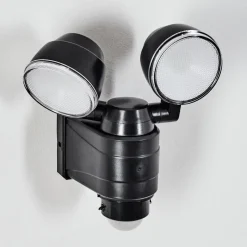 Applique Murale D'Exterieur Anyarhwi Led Noir, 2 Lumieres, Detecteur De Mouvement