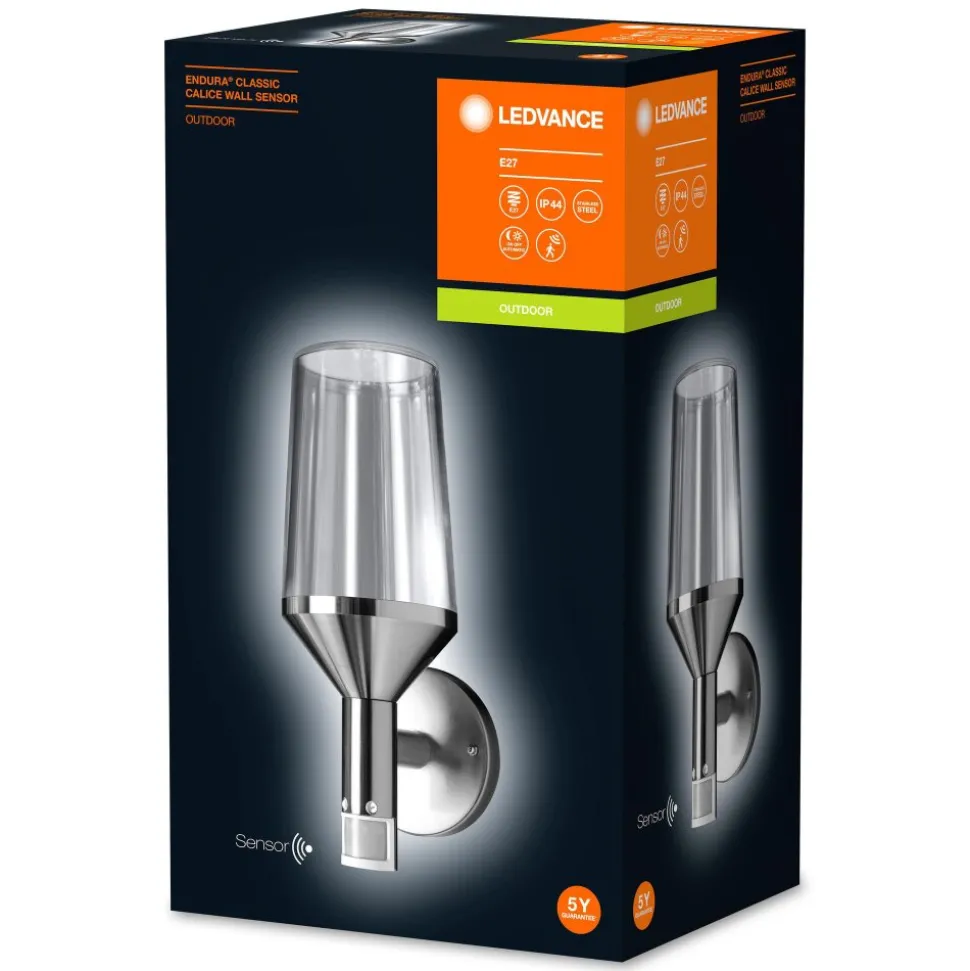 Applique Murale D'Exterieur Ledvance Endura Acier Inoxydable, 1 Lumiere, Detecteur De Mouvement