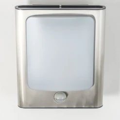Applique Murale D'Exterieur Kimola Led Nickel Mat, 1 Lumiere, Detecteur De Mouvement