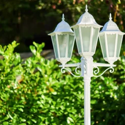 Applique Murale D'Exterieur Led Lutec Focus Blanc, 3 Lumieres
