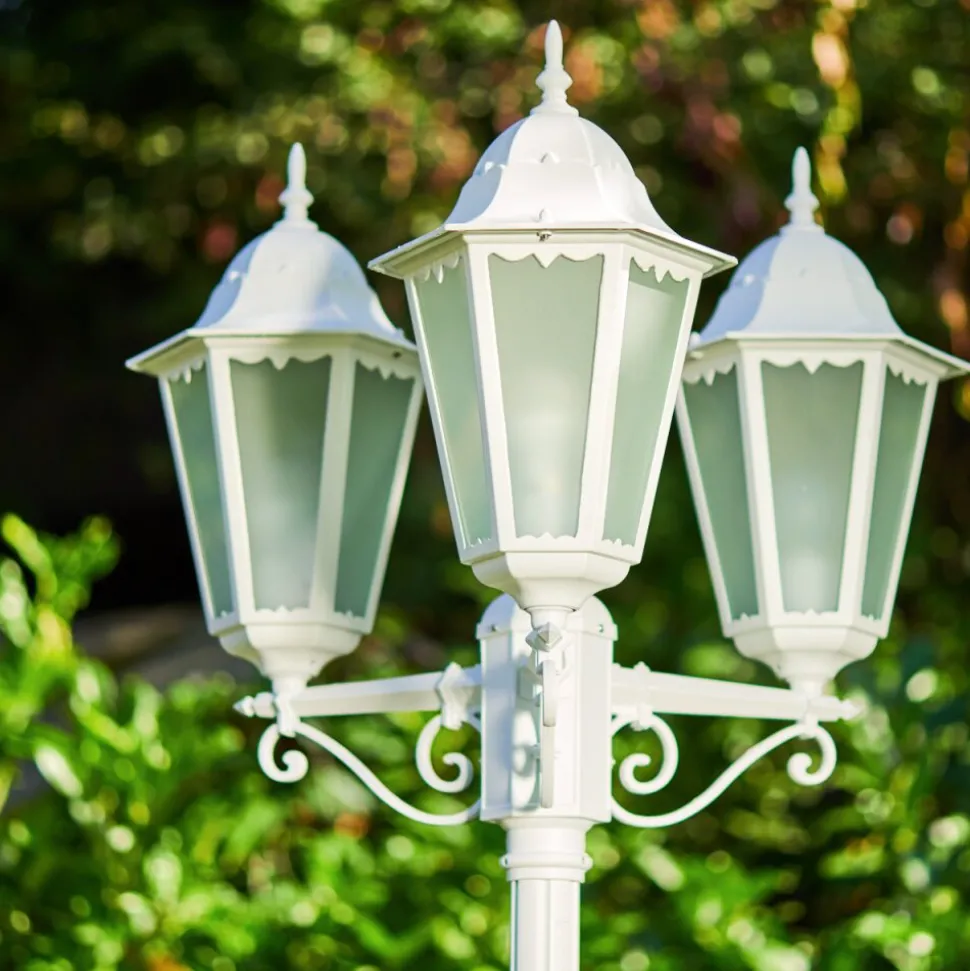 Applique Murale D'Exterieur Led Lutec Focus Blanc, 3 Lumieres