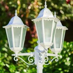 Applique Murale D'Exterieur Led Lutec Focus Blanc, 3 Lumieres