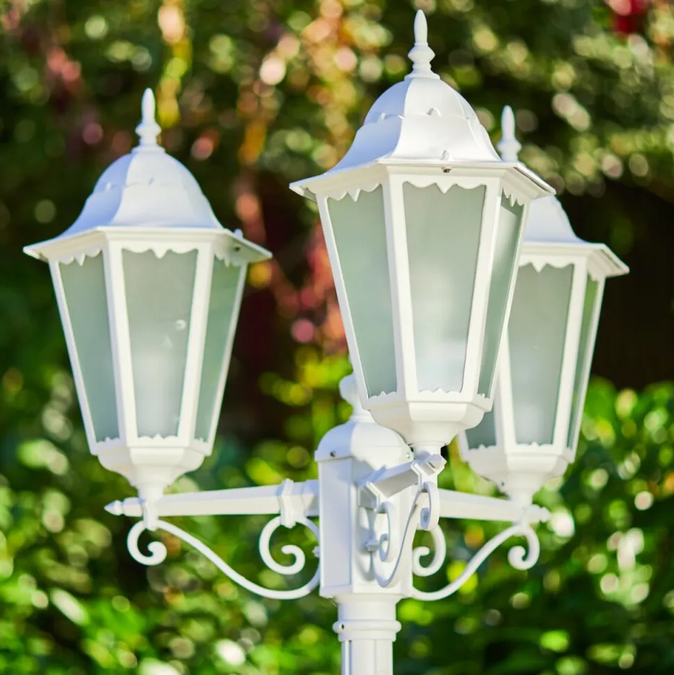 Applique Murale D'Exterieur Led Lutec Focus Blanc, 3 Lumieres