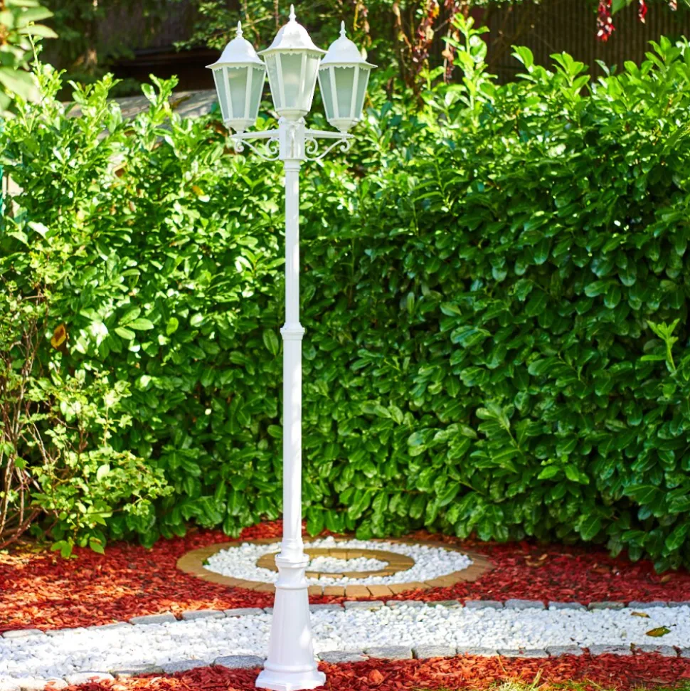 Applique Murale D'Exterieur Led Lutec Focus Blanc, 3 Lumieres